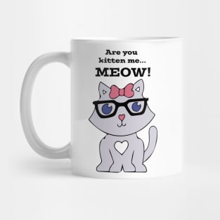 Sassy Cat with Glasses Mug